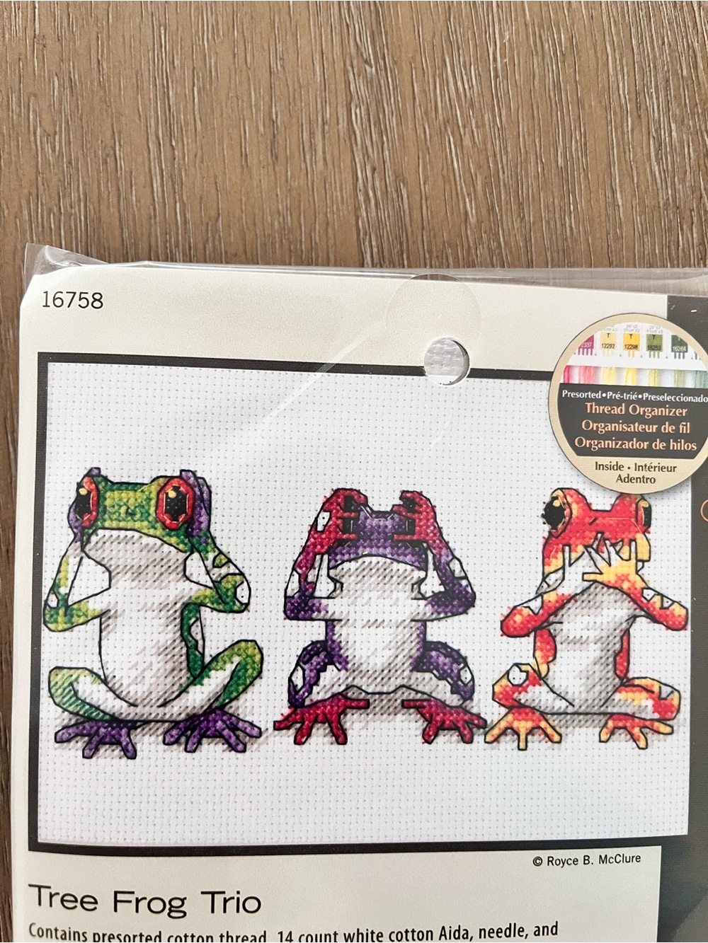 New Dimensions Tree Frog Trio Cross Stitch Kit - Multi-Color - Picture 3 of 3